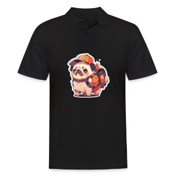 Mops Mops Hund Mops Geschenke Mops Liebhaber - Männer Poloshirt - Schwarz - Vorne - Kai (181cm)