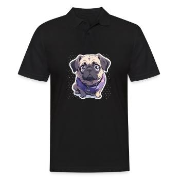 Mops Mops Hund Mops Geschenke Mops Liebhaber - Männer Poloshirt - Schwarz - Vorne - Kai (181cm)