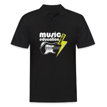 Music Lover Quote Music Education Matters - Männer Poloshirt - Schwarz - Vorne - Kai (181cm)