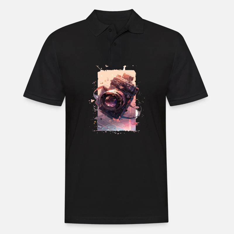 Camera Retro Camera Cameras Analog - Men's Polo Shirt - black