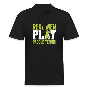 De vrais hommes jouent au paddle-tennis - Polo Homme - noir - Devant - Kai (181cm)