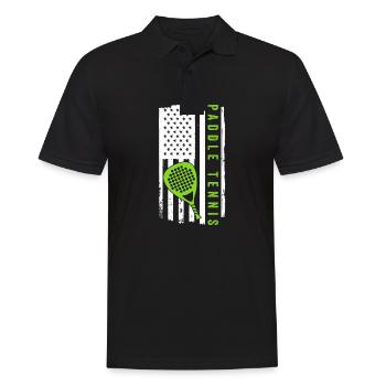 Paddle Tennis Flag USA Paddle Tennis - Men's Polo Shirt - black - Front - Kai (181cm)