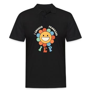 Sped Teacher Appreciation I Encourage Progress - Männer Poloshirt - Schwarz - Vorne - Kai (181cm)