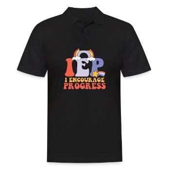 I Encourage Progress Special Education Teacher - Männer Poloshirt - Schwarz - Vorne - Kai (181cm)