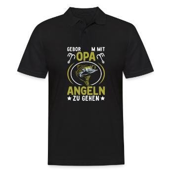 Opa Angeln Hecht Karpfen Kinder - Männer Poloshirt - Schwarz - Vorne - Kai (181cm)