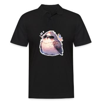 Oiseaux Oiseaux Drôles d’animaux Habitant de la forêt Animal - Polo Homme - noir - Devant - Kai (181cm)