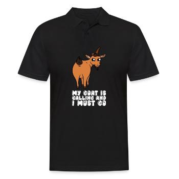 My goat is calling and I have to go - Men's Polo Shirt - black - Front - Kai (181cm)