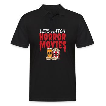 Let's Watch Horror Movies Happy Halloween Jack O - Männer Poloshirt - Schwarz - Vorne - Kai (181cm)