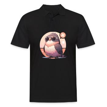 Oiseaux Oiseaux Drôles d’animaux Habitant de la forêt Animal - Polo Homme - noir - Devant - Kai (181cm)