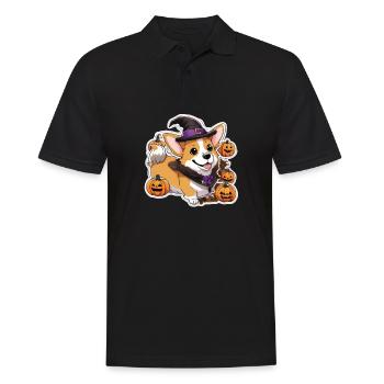 Corgi Corgi Chien Corgi Halloween Corgis - Polo Homme - noir - Devant - Kai (181cm)