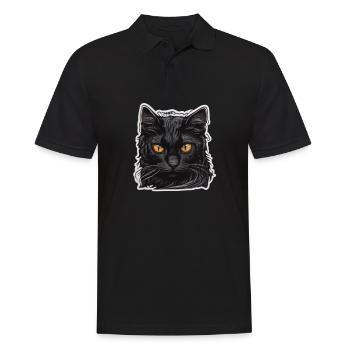 Black cat - Men's Polo Shirt - black - Front - Kai (181cm)