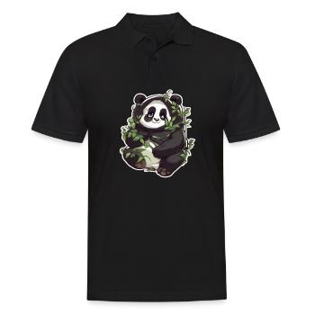 Panda Pandas Panda Bébé Panda Animal Animaux - Polo Homme - noir - Devant - Kai (181cm)
