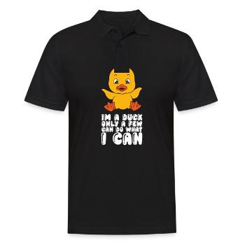 Drôles de canards Canard mignon - Polo Homme - noir - Devant - Kai (181cm)