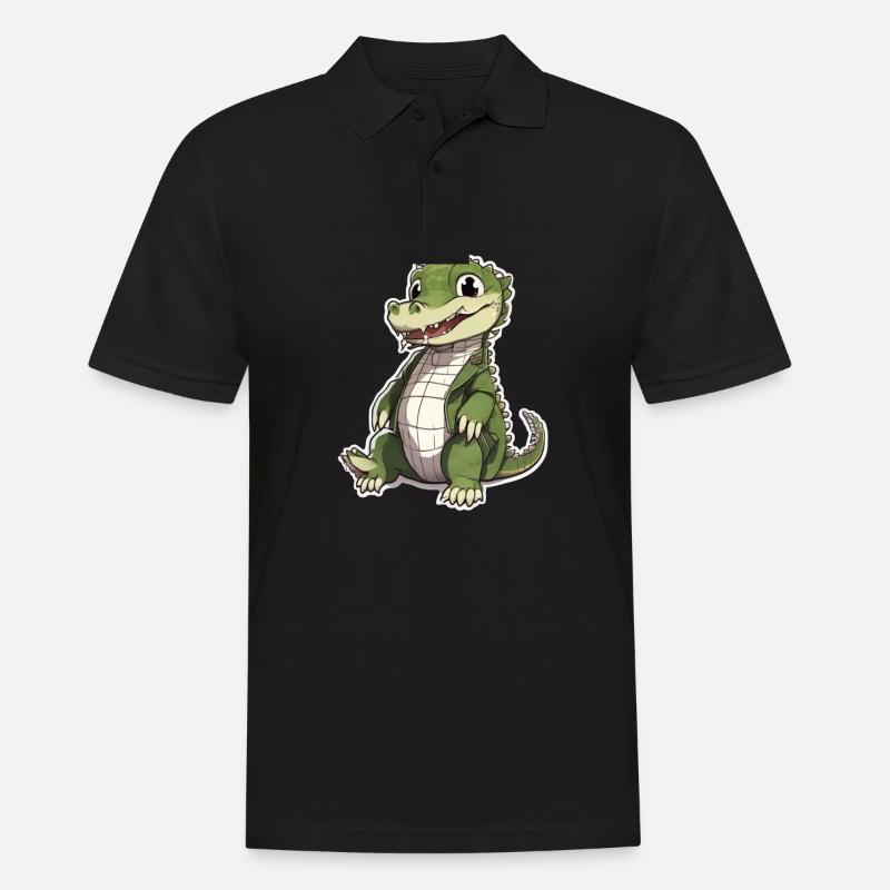crocodile bébé crocodile - Polo Homme - noir