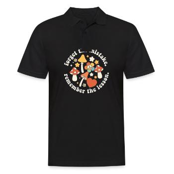 Peace Sign Teacher Quote Forget the Mistake - Men's Polo Shirt - black - Front - Kai (181cm)