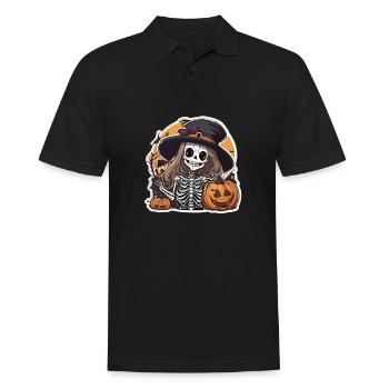 Sorcière Halloween Sorcières Chapeau Sorcières Balai Sorcière Citrouille - Polo Homme - noir - Devant - Kai (181cm)