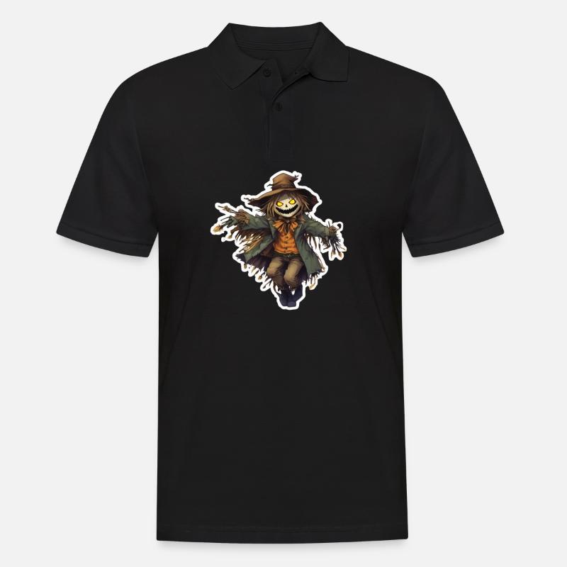 Vogelscheuche Hellowween Vogelscheuchen Kostüm - Männer Poloshirt - Schwarz