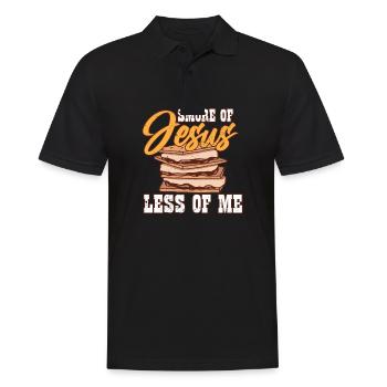 Religious Camper Smore of Jesus Less of Me Bible - Männer Poloshirt - Schwarz - Vorne - Kai (181cm)