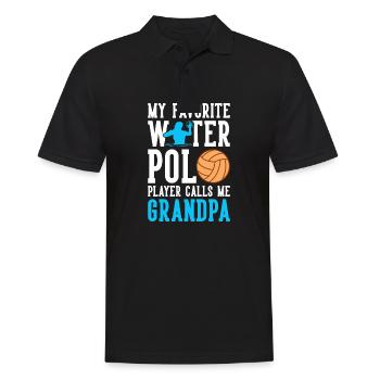 Water Polo Player Calls Me Grandpa - Männer Poloshirt - Schwarz - Vorne - Kai (181cm)