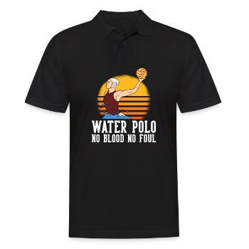 Water Polo No Blood No Foul - Men's Polo Shirt - black - Front - Kai (181cm)