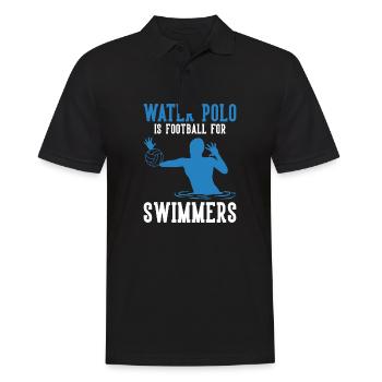 Water Polo Is Football For Swimmers - Men's Polo Shirt - black - Front - Kai (181cm)