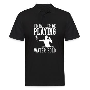 I'd Rather Be Playing Water Polo - Men's Polo Shirt - black - Front - Kai (181cm)