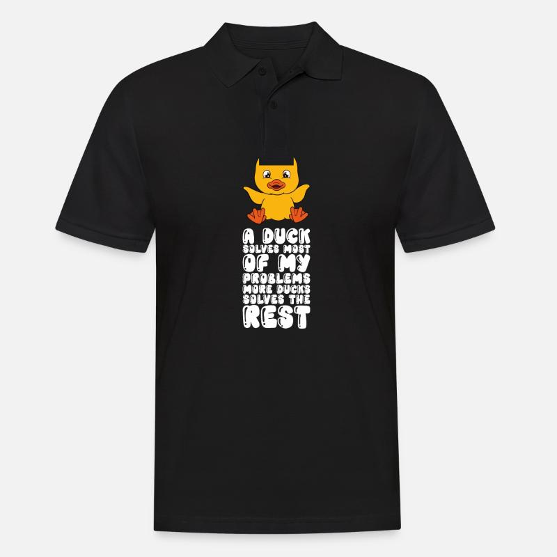 Drôle de canard Canards mignons - Polo Homme - noir