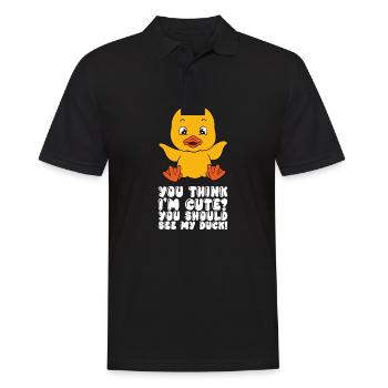 Drôle de canard Canards mignons - Polo Homme - noir - Devant - Kai (181cm)