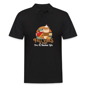 Fall Vibes That Pre-K Teacher Life Preschool - Männer Poloshirt - Schwarz - Vorne - Kai (181cm)
