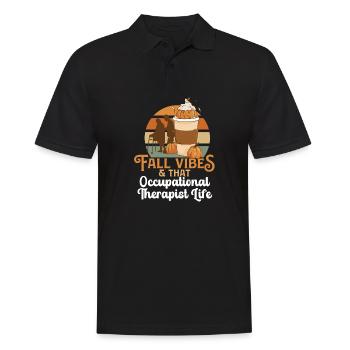 Fall Vibes That Occupational Therapist Life OT - Männer Poloshirt - Schwarz - Vorne - Kai (181cm)