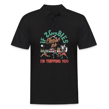 Costume d'amant de zombie pour Halloween drôle - Polo Homme - noir - Devant - Kai (181cm)