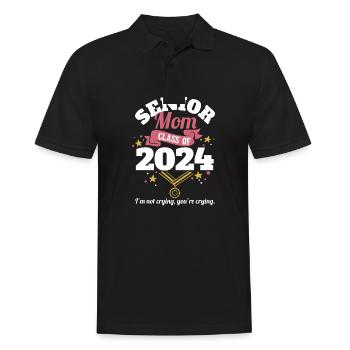 Classe de maman senior de 2024 Fête de remise des diplômes amusante - Polo Homme - noir - Devant - Kai (181cm)