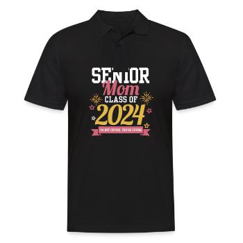 Fière maman d’une classe de maman senior diplômée de 2024 - Polo Homme - noir - Devant - Kai (181cm)