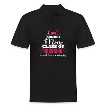 Drôle de fête de remise des diplômes Classe de maman senior de 2024 - Polo Homme - noir - Devant - Kai (181cm)