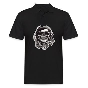 Totenkopf Totenschädel Skulls Skull - Männer Poloshirt - Schwarz - Vorne - Kai (181cm)