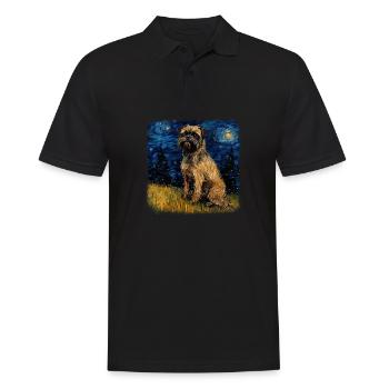 Bruxelles Griffon Van Gogh nuit étoilée - Polo Homme - noir - Devant - Kai (181cm)