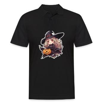 Sorcière d’Halloween - Polo Homme - noir - Devant - Kai (181cm)