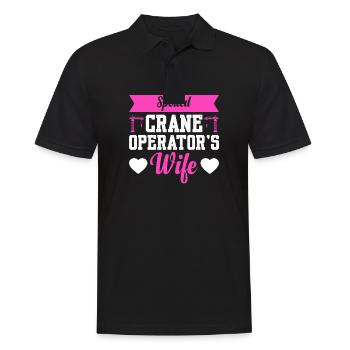 Crane Operator Spoiled Crane Operator's Wife - Männer Poloshirt - Schwarz - Vorne - Kai (181cm)
