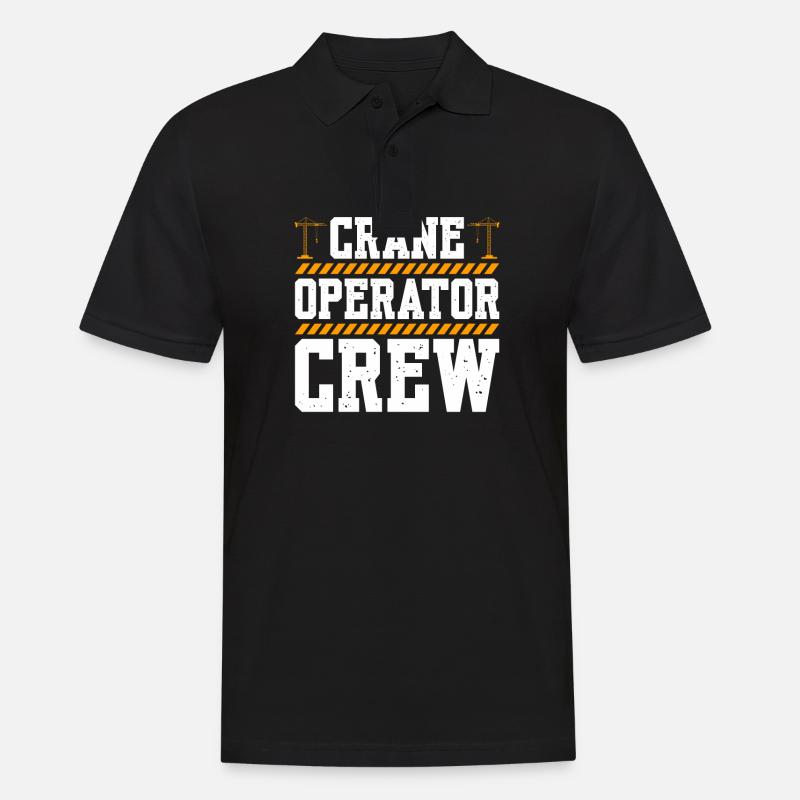 Crane Operator Crew - Männer Poloshirt - Schwarz