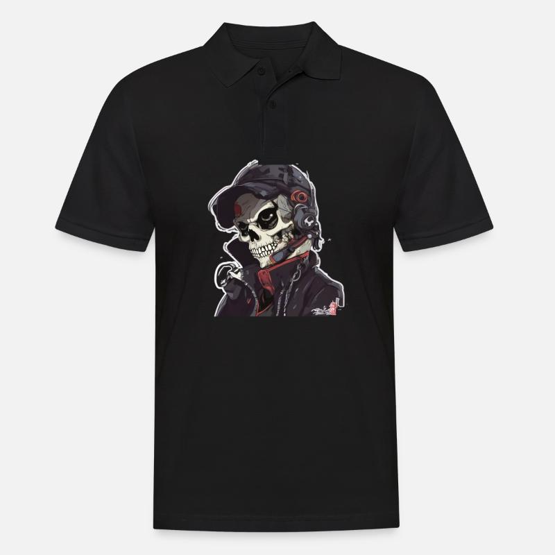 Crânes Crâne Crâne Crâne Os du crâne - Polo Homme - noir