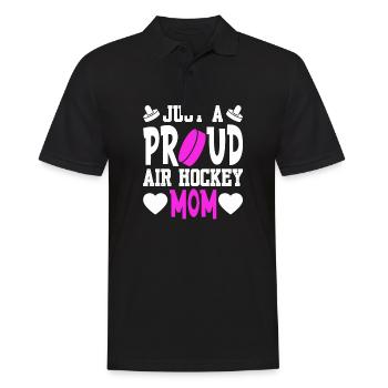 Just A Proud Air Hockey Mom - Männer Poloshirt - Schwarz - Vorne - Kai (181cm)