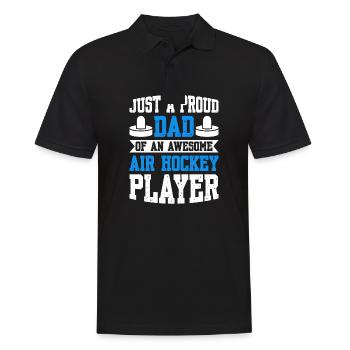Proud Dad Of An Air Hockey Player - Männer Poloshirt - Schwarz - Vorne - Kai (181cm)