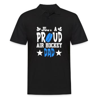 Just A Proud Air Hockey Dad - Männer Poloshirt - Schwarz - Vorne - Kai (181cm)