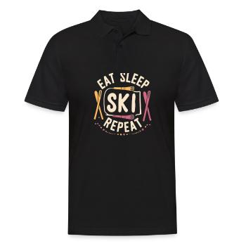 Manger dormir Ski Répéter - Polo Homme - noir - Devant - Kai (181cm)