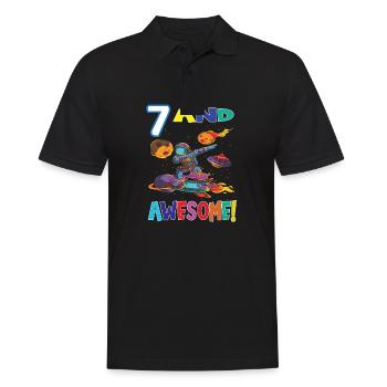 7 Et un astronaute d’anniversaire génial - Polo Homme - noir - Devant - Kai (181cm)