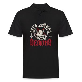 Occult - Men's Polo Shirt - black - Front - Kai (181cm)