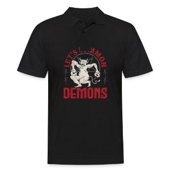 Occult - Men's Polo Shirt - black - Front - Kai (181cm)