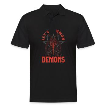 Occult - Men's Polo Shirt - black - Front - Kai (181cm)