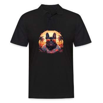 Bulldog français - Polo Homme - noir - Devant - Kai (181cm)