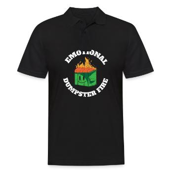 Emotional Dumpster Fire Emotional Heartbroken - Männer Poloshirt - Schwarz - Vorne - Kai (181cm)